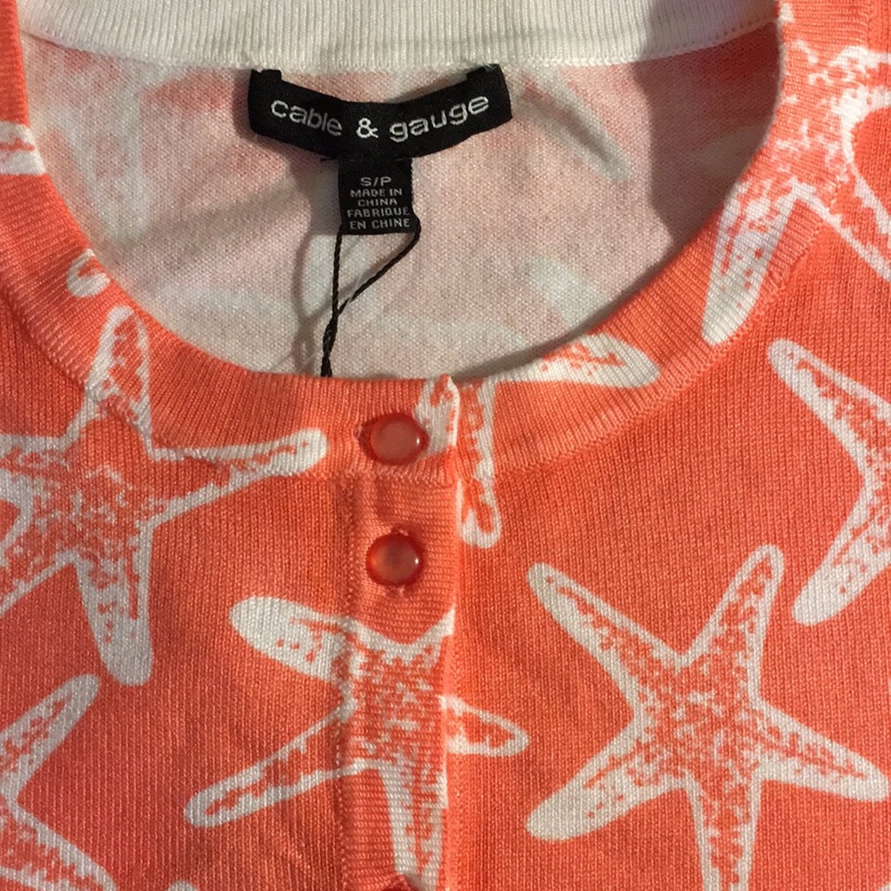 NWT Starfish Cardigan Cable & Gauge
